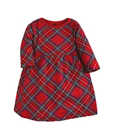 Hudson Baby Girls Cotton Dresses, Red Tartan