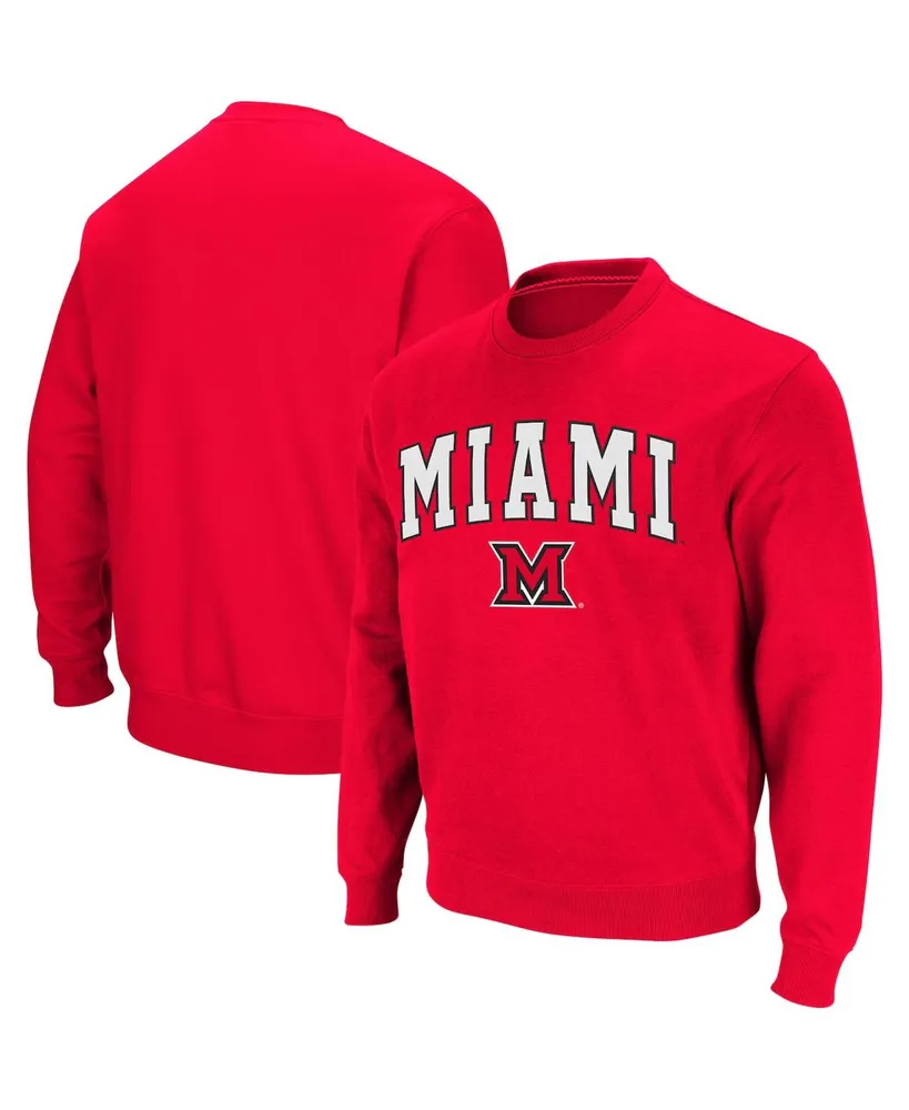 Men's Colosseum Black Louisville Cardinals Arch & Logo Crew Neck Sweatshirt