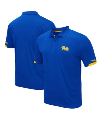 Men's Colosseum Royal Pitt Panthers Logo Santry Polo Shirt