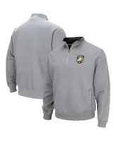 Men's Colosseum Heathered Gray Army Black Knights Tortugas Team Logo Quarter-Zip Jacket