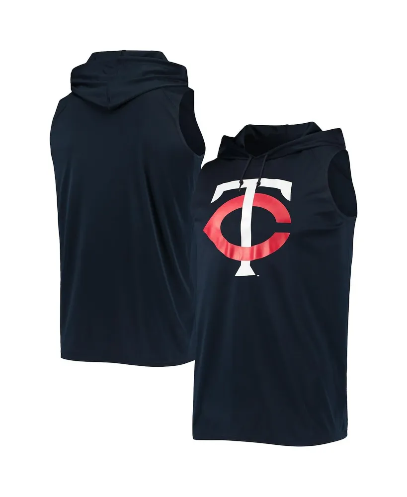 Men's Stitches Navy Minnesota Twins Sleeveless Pullover Hoodie