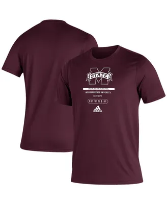 Men's adidas Maroon Mississippi State Bulldogs Sideline Locker Tag Creator Aeroready T-shirt
