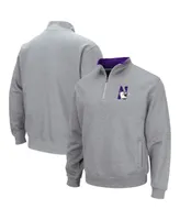 Men's Colosseum Heathered Gray Northwestern Wildcats Tortugas Team Logo Quarter-Zip Jacket