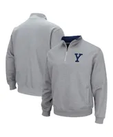 Men's Colosseum Yale Bulldogs Tortugas Team Logo Quarter-Zip Jacket