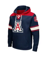 Men's Colosseum Navy Arizona Wildcats 2.0 Lace-Up Hoodie