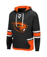 Men's Colosseum Black Oregon State Beavers Lace Up 3.0 Pullover Hoodie