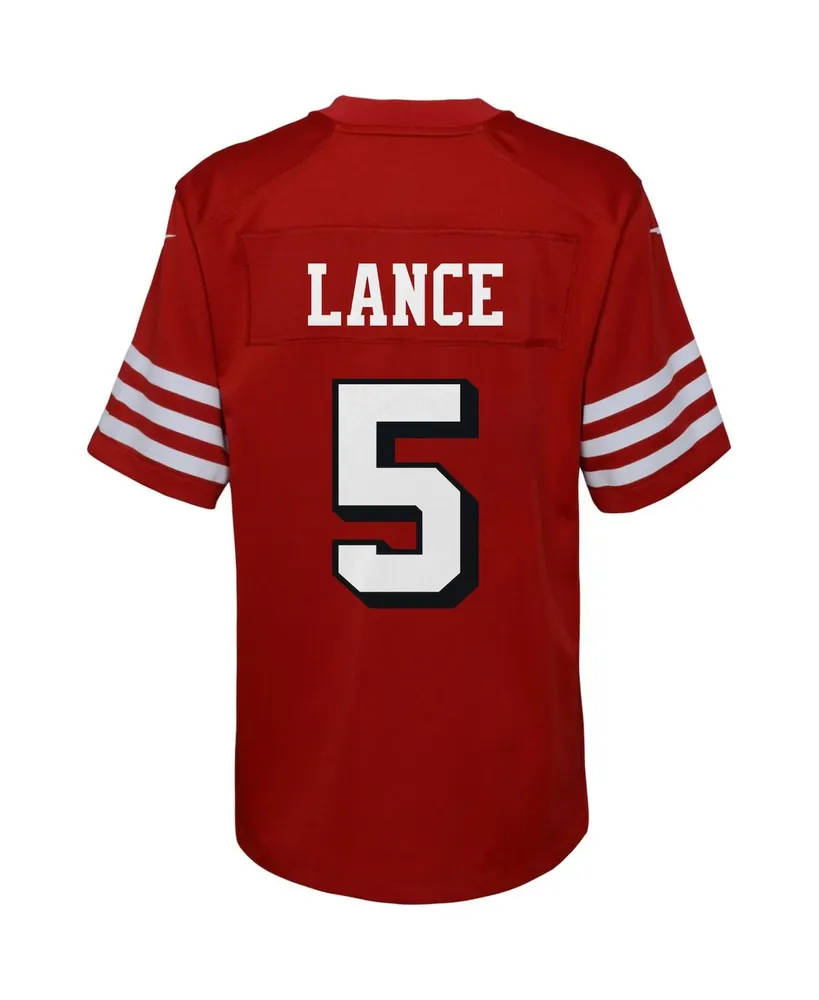 Big Boys Nike Trey Lance Scarlet San Francisco 49Ers Alternate Game Jersey