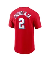 Men's Nike Jazz Chisholm Red Miami Marlins City Connect Name and Number T-shirt