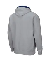 Men's Colosseum Heathered Gray Ole Miss Rebels Arch Logo 3.0 Full-Zip Hoodie