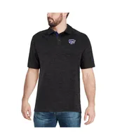 Men's Colosseum Black Kansas State Wildcats Down Swing Polo Shirt