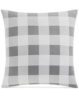 Charter Club Damask Designs Gingham Colorblock Sham, European, Created for Macy's