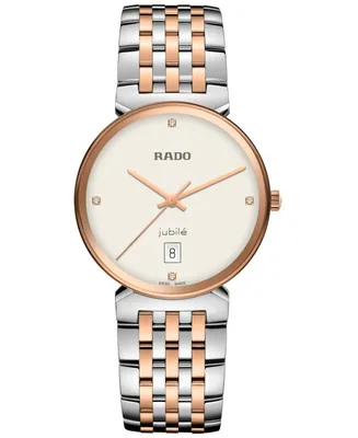 Rado Women's Swiss Florence Diamond (1/6 ct. t.w.) Two-Tone Stainless Steel Bracelet Watch 38mm