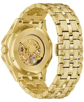 Bulova Men's Octava Automatic Crystal-Accent Gold-Tone Stainless Steel Bracelet Watch 41.7mm - Gold