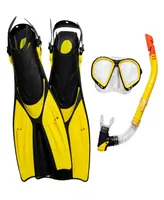 Swimline - Thermotech Mesh Bag Snorkeling Set, Fin Size 9-11