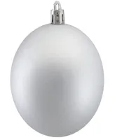 3.25" Shatter-Resistant Matte Christmas Ball Ornaments, Set of 32 - Silver