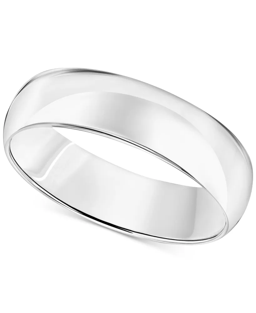 Men's Comfort Fit Wedding Band (6mm) 14k Gold or White