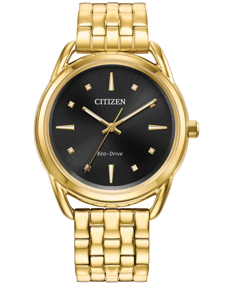 Citizen Eco-Drive Women's Dress Classic Gold-Tone Stainless Steel Bracelet Watch 36mm - Gold