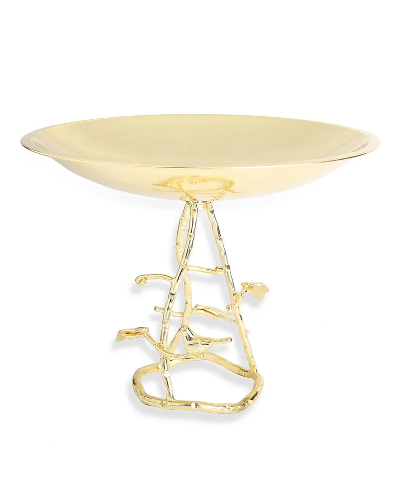 11.75" Cake Plate on Leaf Base - Gold