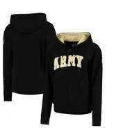 Women's Stadium Athletic Black Army Knights Helmet Arched Name Full-Zip Sweatshirt