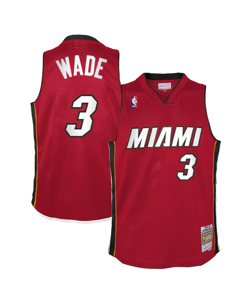 Big Boys Mitchell & Ness Dwyane Wade Red Miami Heat 2005-06 Hardwood Classics Swingman Jersey