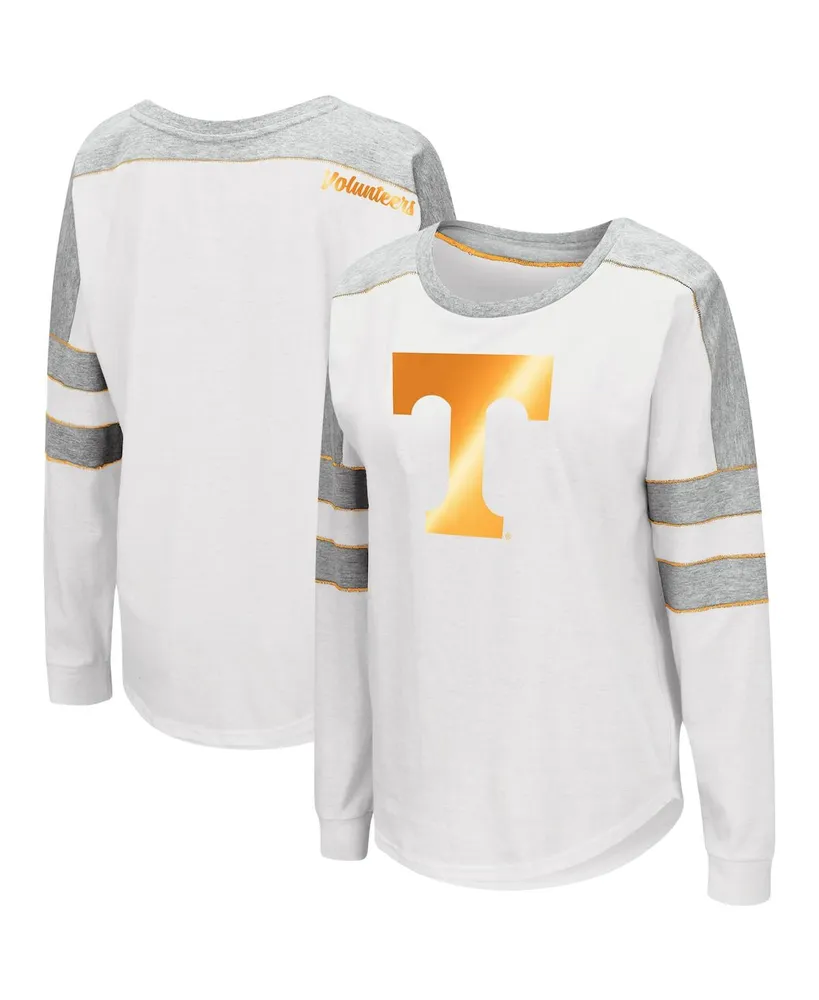 Women's Colosseum White Tennessee Volunteers Trey Dolman Long Sleeve T-shirt