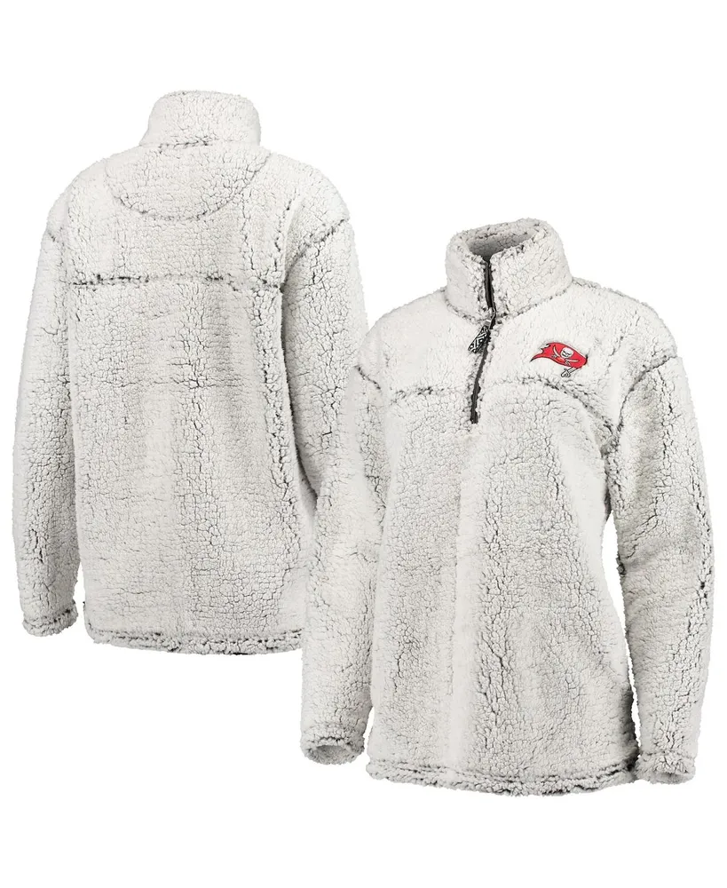 Women's G-iii 4Her by Carl Banks Gray Tampa Bay Buccaneers Sherpa Quarter-Zip Pullover Jacket