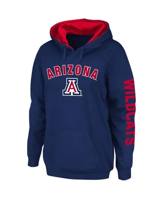 Women's Colosseum Navy Arizona Wildcats Loud and Proud Pullover Hoodie