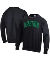 Men's Champion Black Oregon Ducks Arch Reverse Weave Pullover Sweatshirt