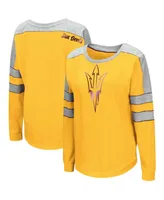 Women's Colosseum Gold Arizona State Sun Devils Trey Dolman Long Sleeve T-shirt