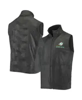 Men's Gray Miami Dolphins Houston Fleece Full-Zip Vest