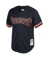 Men's Mitchell & Ness Will Clark Black San Francisco Giants Fashion Cooperstown Collection Mesh Batting Practice Jersey