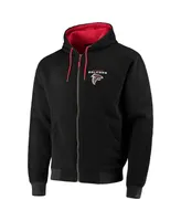 Men's Dunbrooke Black Atlanta Falcons Craftsman Thermal-Lined Full-Zip Hoodie