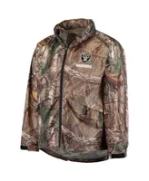 Men's Dunbrooke Realtree Camo Las Vegas Raiders Circle Sportsman Waterproof Packable Full-Zip Jacket