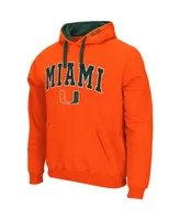 Men's Colosseum Orange Miami Hurricanes Big and Tall Arch & Logo 2.0 Pullover Hoodie