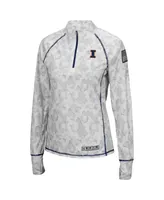 Women's Colosseum White Illinois Fighting Illini Oht Military-Inspired Appreciation Officer Arctic Camo 1/4-Zip Jacket