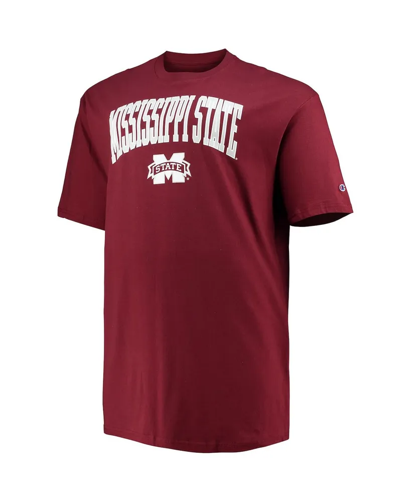 Men's Champion Maroon Mississippi State Bulldogs Big and Tall Arch Over Wordmark T-shirt