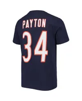 Big Boys Mitchell & Ness Walter Payton Navy Chicago Bears Retired Retro Player Name and Number T-shirt