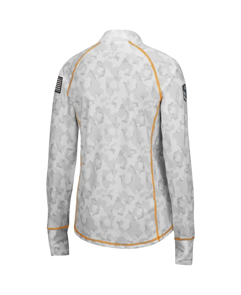 Women's Colosseum White Tennessee Volunteers Oht Military-Inspired Appreciation Officer Arctic Camo 1/4-Zip Jacket