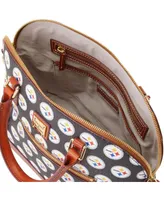 Dooney Bourke Pittsburgh Steelers Signature Domed Zip Satchel Purse