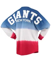 Women's Fanatics Royal, Red New York Giants Ombre Long Sleeve T-shirt