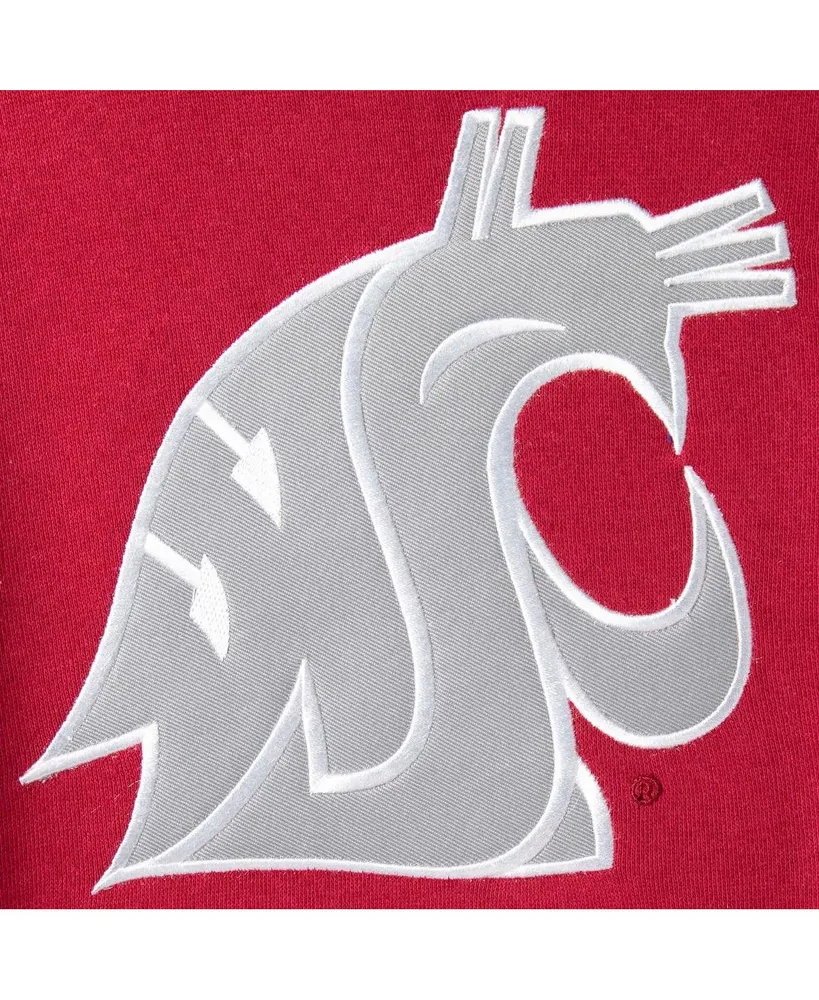 Women's Crimson Washington State Cougars Big Logo Pullover Sweatshirt