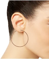 Textured Hoop Earrings in 10k Gold