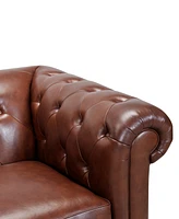 Closeout! Ciarah Chesterfield Leather Chair, Created for Macy's