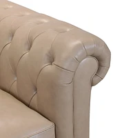 Closeout! Ciarah Chesterfield Leather Chair, Created for Macy's