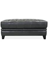 Closeout! Ciarah Leather Storage Ottoman, Created for Macy's