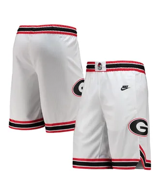 Men's Nike White Georgia Bulldogs Retro Replica Performance Basketball Shorts