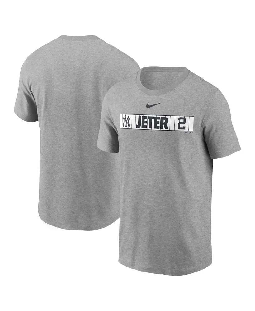Men's Nike Derek Jeter Heathered Gray New York Yankees Locker Room T-shirt