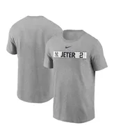 Men's Nike Derek Jeter Heathered Gray New York Yankees Locker Room T-shirt