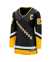 Women's Fanatics Sidney Crosby Black Pittsburgh Penguins 2021/22 Alternate Premier Breakaway Player Jersey