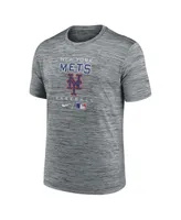 Men's Nike Anthracite New York Mets Authentic Collection Velocity Practice Space-Dye Performance T-shirt